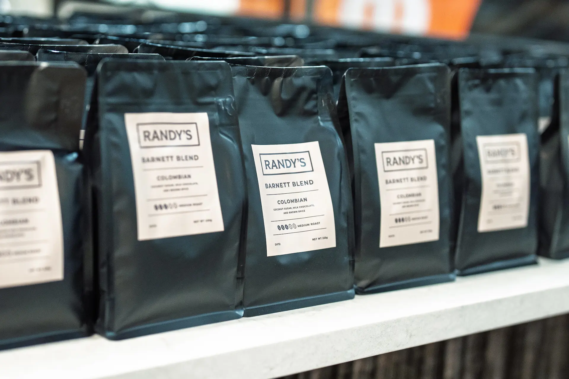 Randy's Barnett Blend Colombian coffee bags
