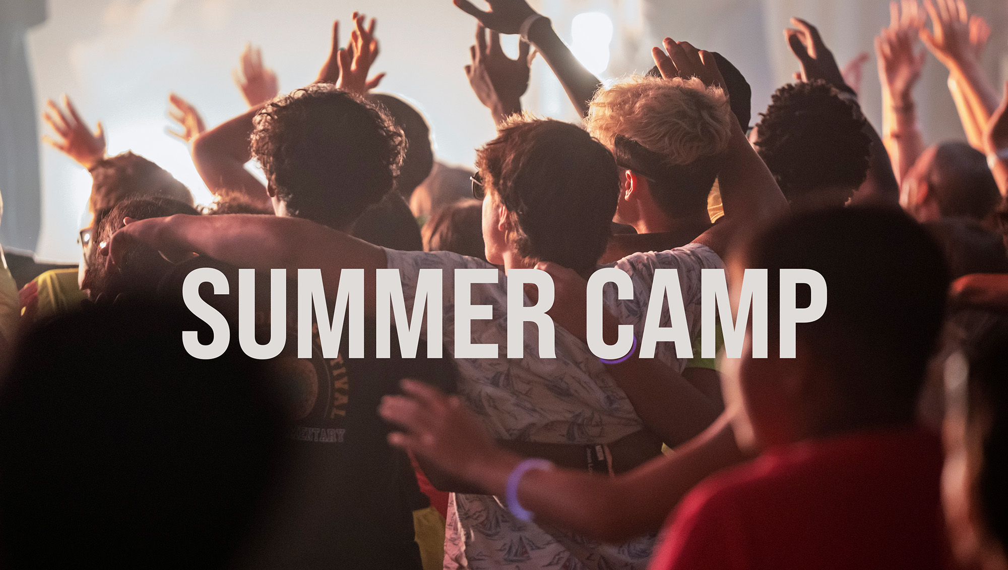 Students worshipping at summer camp