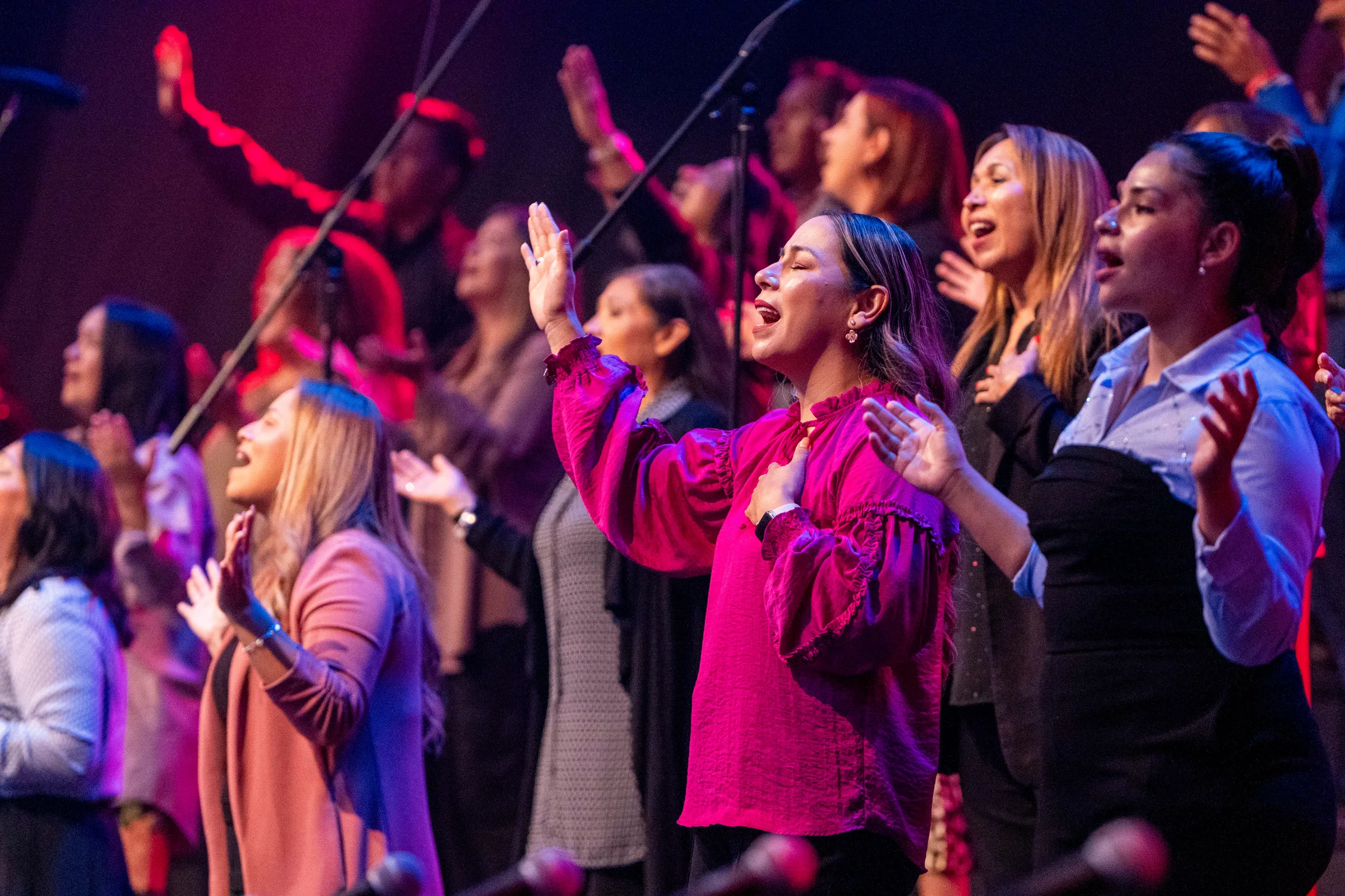 Champion Forest choir members singing together